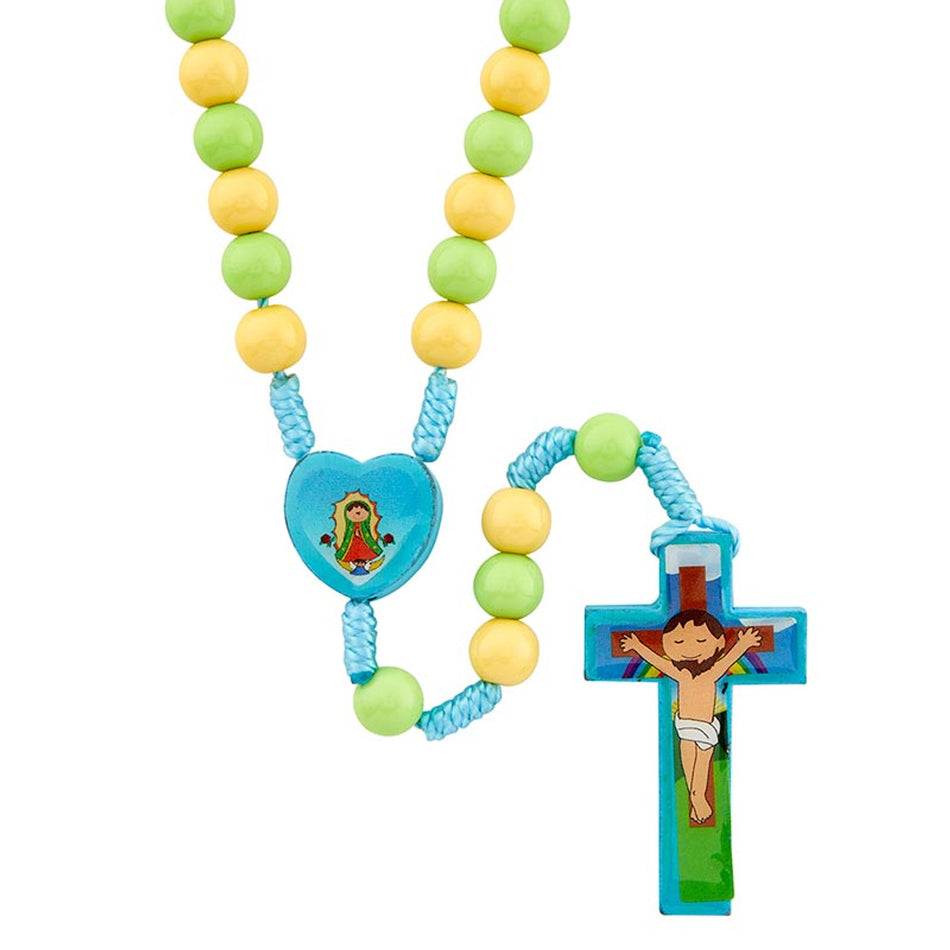 Our Lady of Guadalupe Children’s Rosary | Vibrant Beads | Individual or Pack of 4