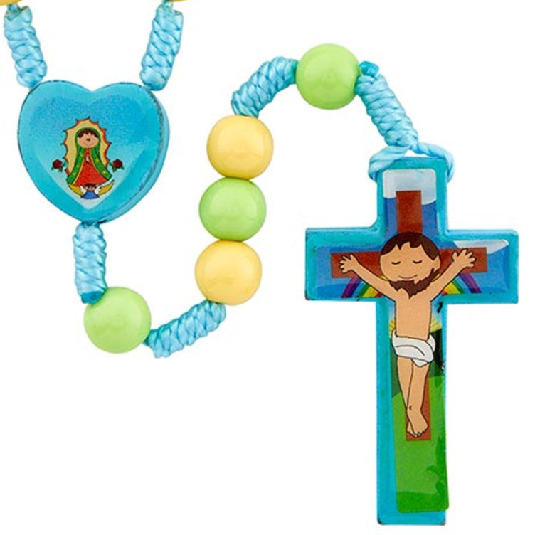 Our Lady of Guadalupe Children’s Rosary | Vibrant Beads | Individual or Pack of 4