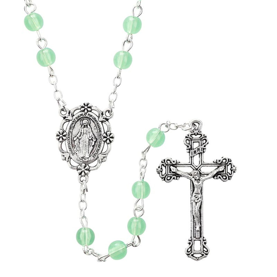 Orange Rosary | Plastic with Miraculous Medal | Pack of 6