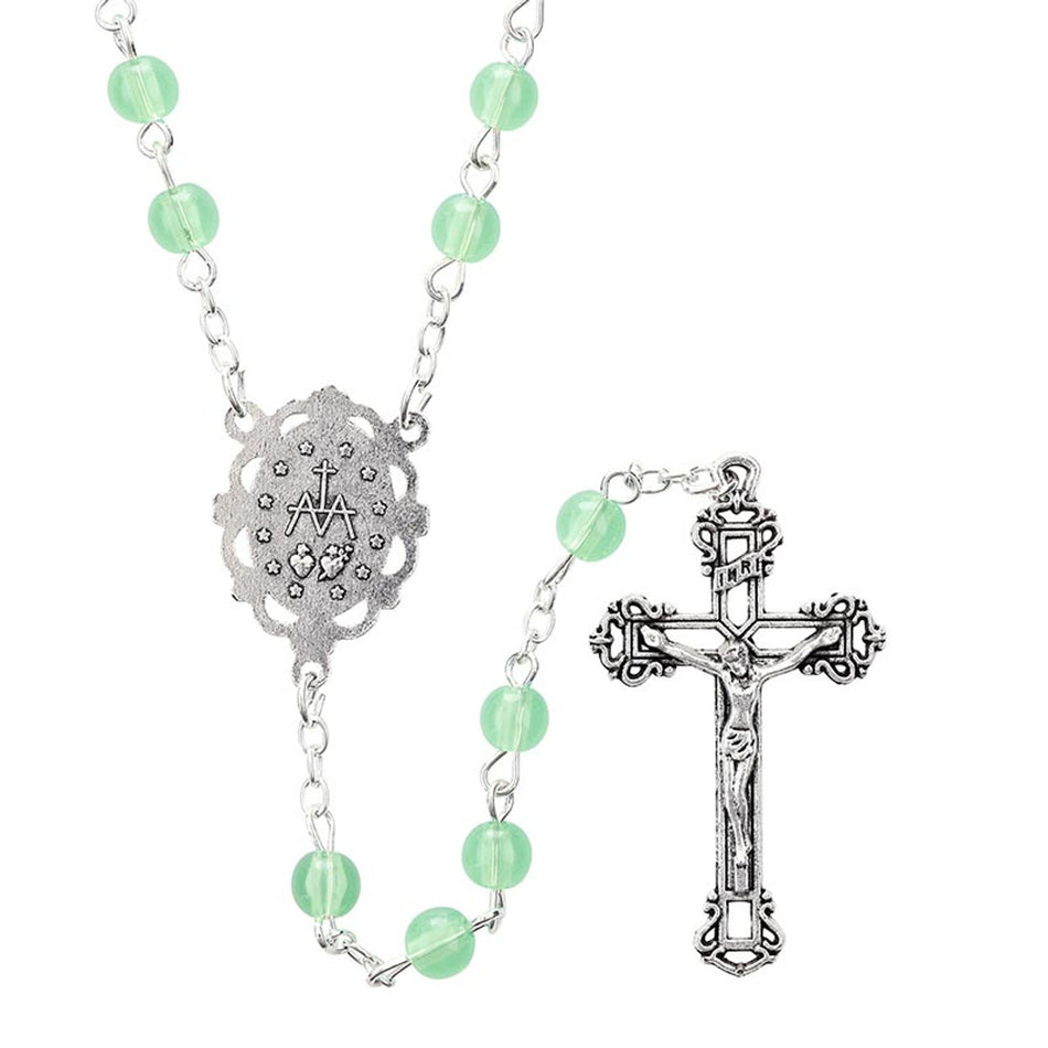 Orange Rosary | Plastic with Miraculous Medal | Pack of 6