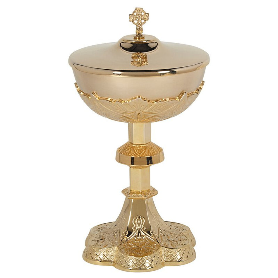 Vine Embossed Ciborium with Cover