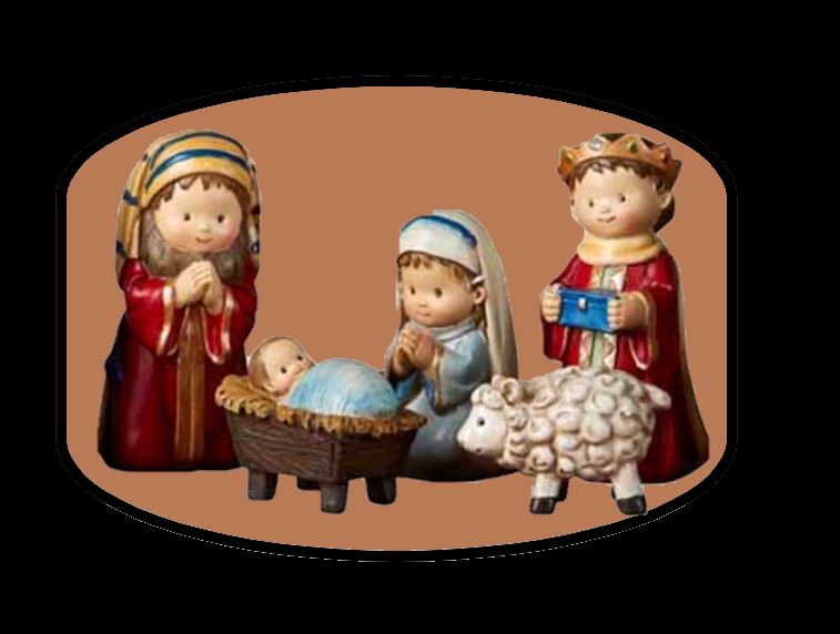 Christmas Pageant Nativity Set | Colorful Folk Art Nativity Figures | 9-Piece Resin Set, 4 Inches Tall