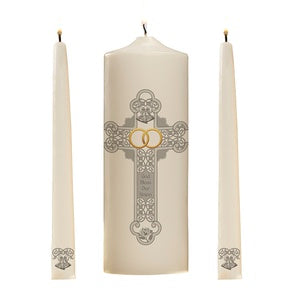 God Bless Our Union Wedding Unity Candle Set - CLEARANCE