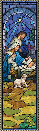 Stained Glass Series Banner - Nativity - 2' x 6'