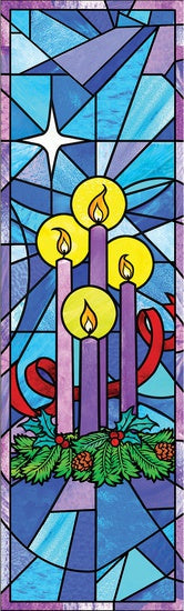 Stained Glass Series Banner - Celebrate Advent - 2' x 6'