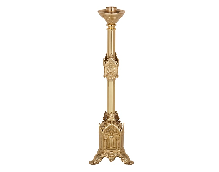 Sudbury Brass Trinity Series Brass 24" Tall Altar Candlestick, one of the items in the Trinity Series Altar Candlesticks: Two Tall and Two Short. A photograph of the assembled set is pending.