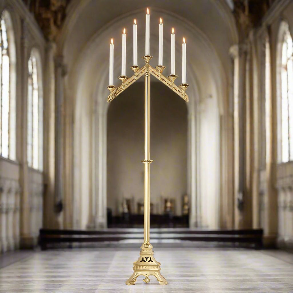 Versailles Series 7-Light Floor Candelabra - Adjustable