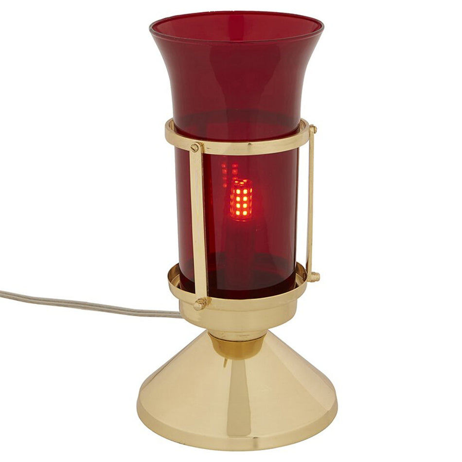 Sanctuary Lamp with Ruby Globe - Electric