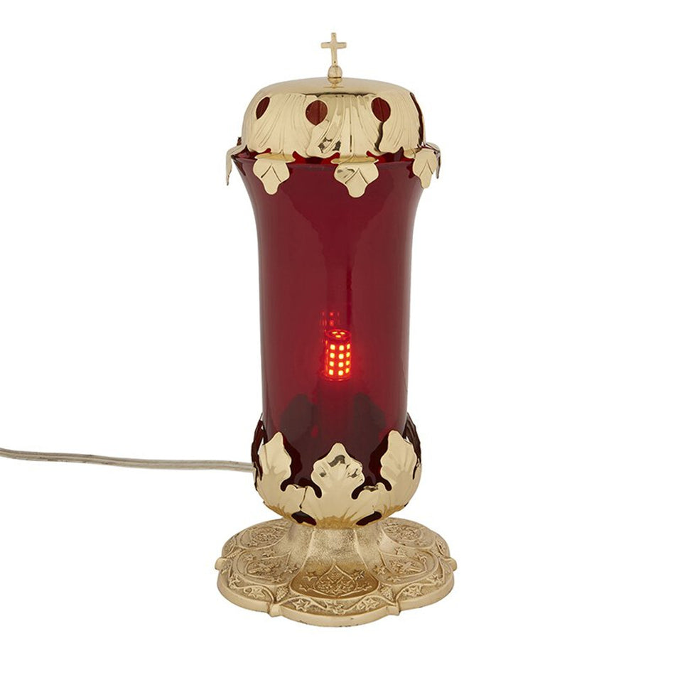 Sanctuary Lamp with Ruby Globe - Electric