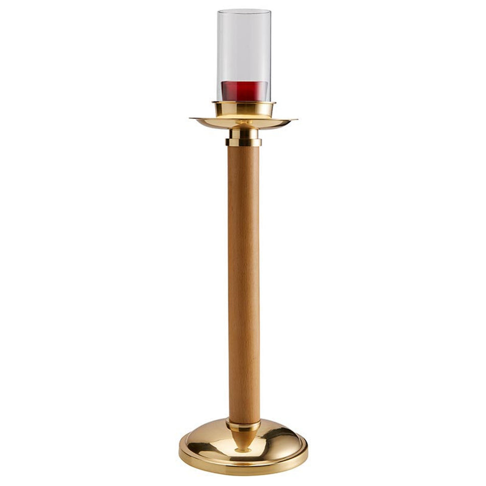 Sudbury Brass Acolyte Candlesticks - Brass/Glass