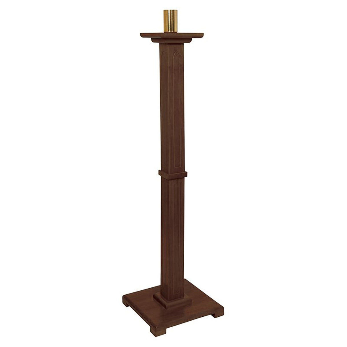 Walnut Paschal Candle Holder - 44" Tall, one of the items in the Paschal Candle Holder, Walnut with Resurrection Paschal Candle and Follower. A photograph of the assembled set is pending.