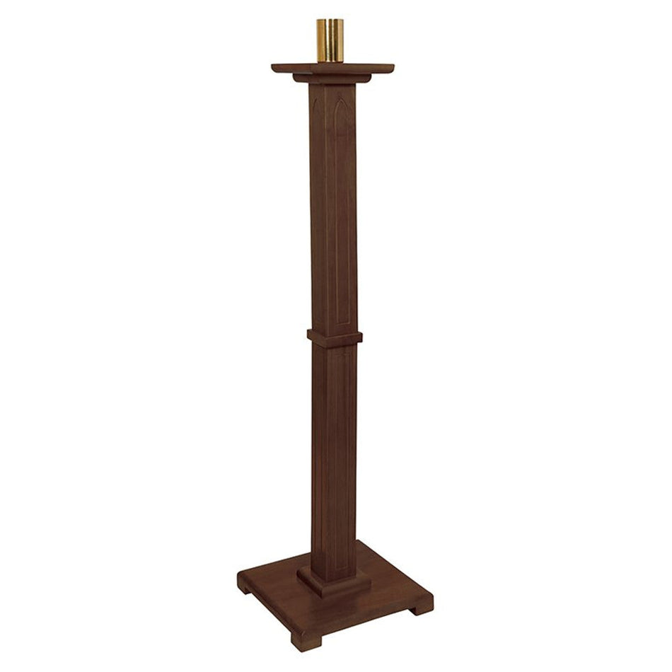 Walnut Paschal Candle Holder - 44" Tall, one of the items in the Paschal Candle Holder, Walnut with Resurrection Paschal Candle and Follower. A photograph of the assembled set is pending.
