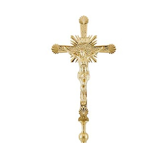 Processional Crucifix | Solid Brass