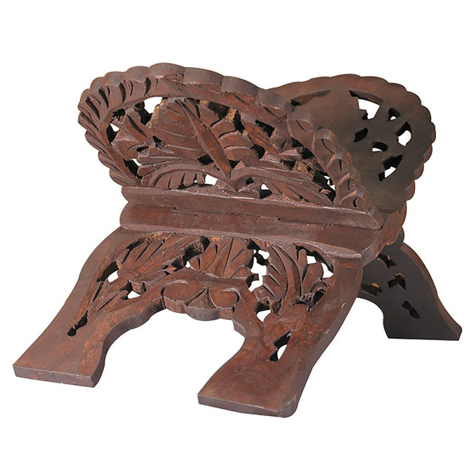 Hand Carved Wood Bible Stand