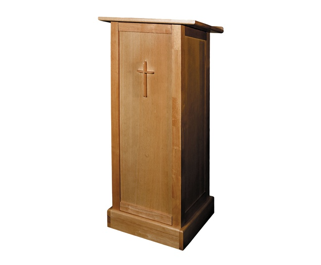 Fieldstone Lecterns Robert Smith Full Lectern with Shelf Pecan Stained or Walnut Stained ...