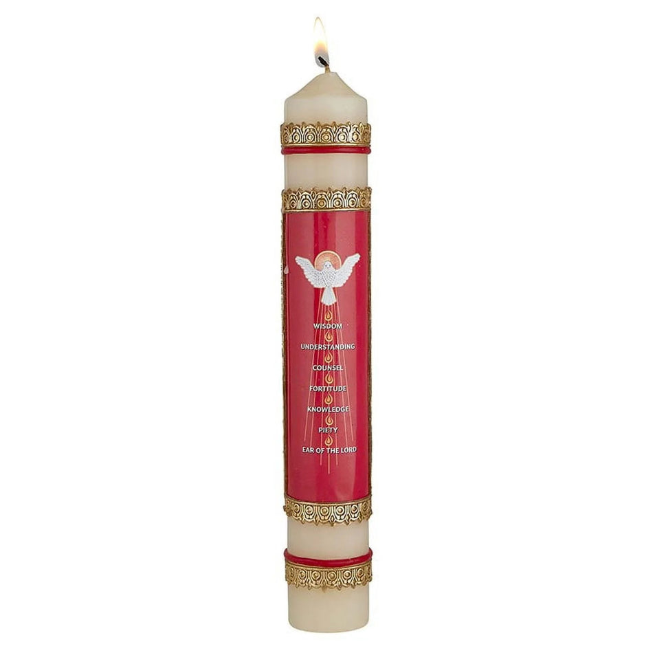 Confirmation Candle w Seven Gifts