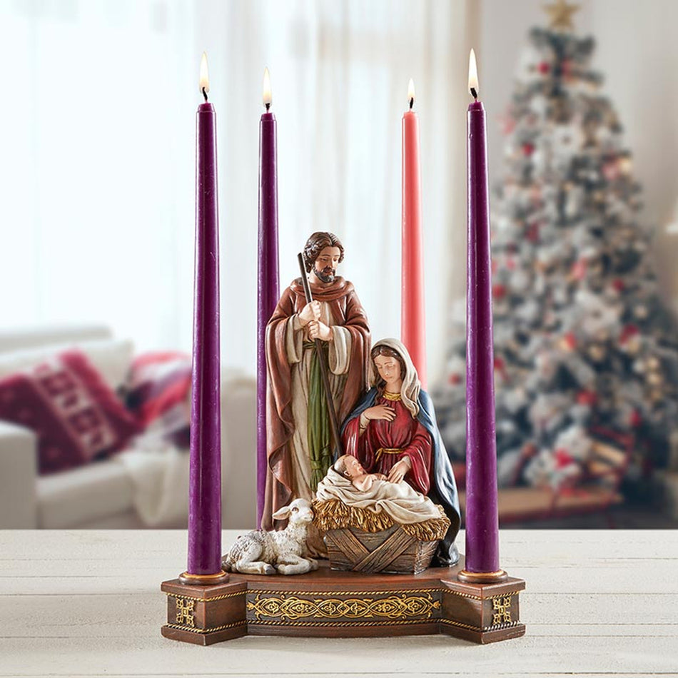 Holy Family Advent Candleholder