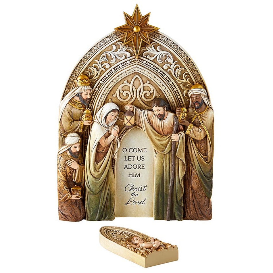 12.5'' Three Kings Nativity Plaque