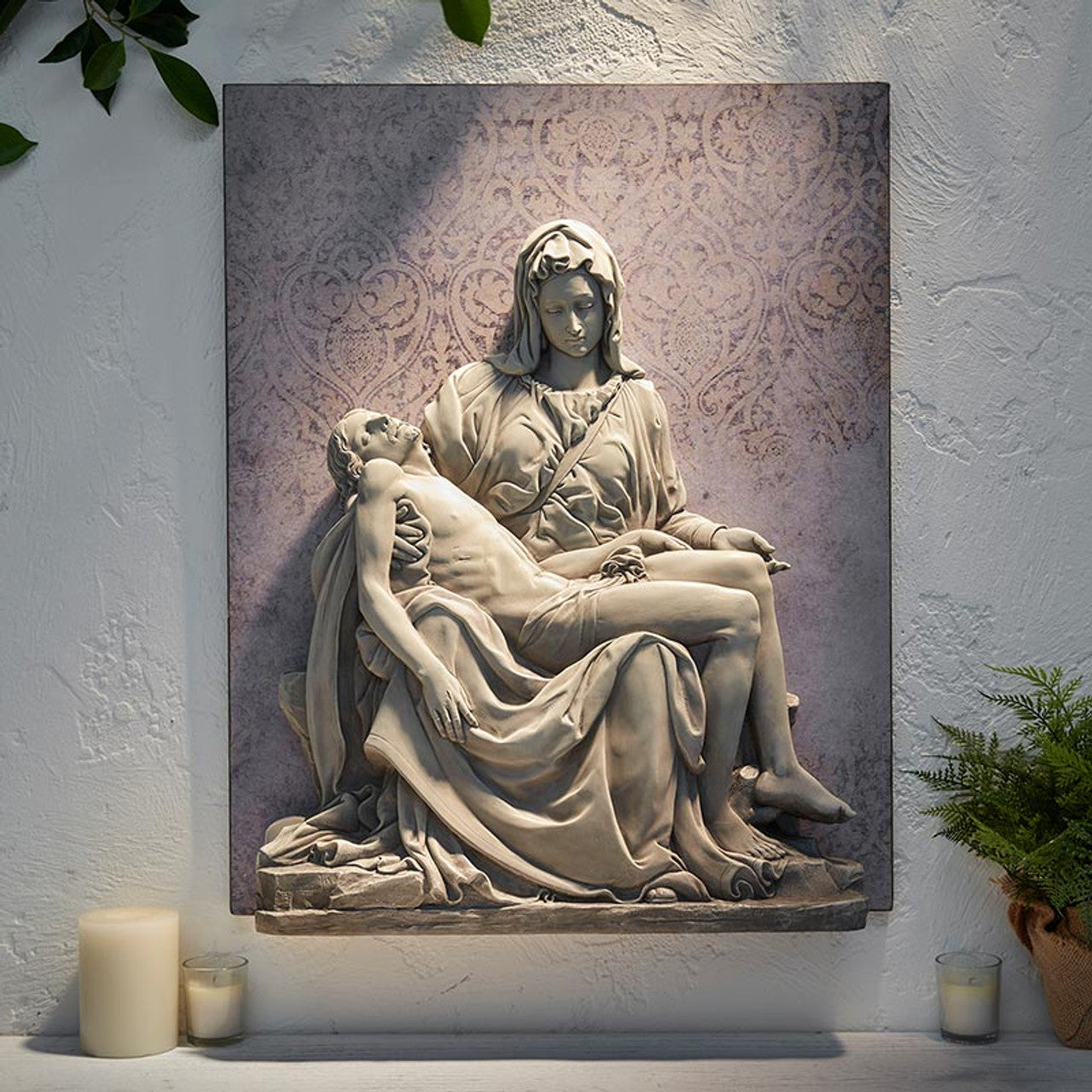 【中古】 Pieta / Save Me Pieta Garden Wall Plaque – CFaithS