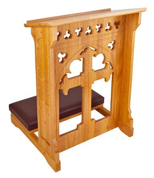 Robert Smith Holy Cross Padded Kneeler - Medium Oak Stain or Walnut