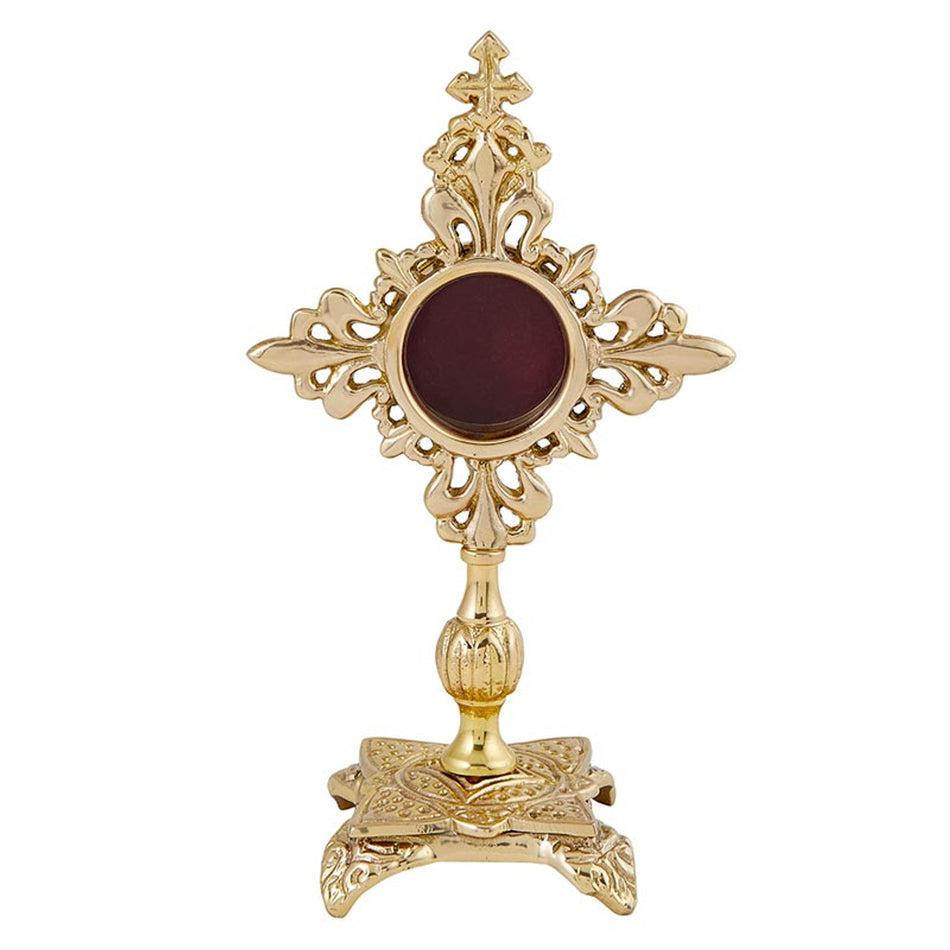 Small Reliquary | 6.5-Inch Brass Small Reliquary with 1.25-Inch Opening - Ideal for Sacred Relics