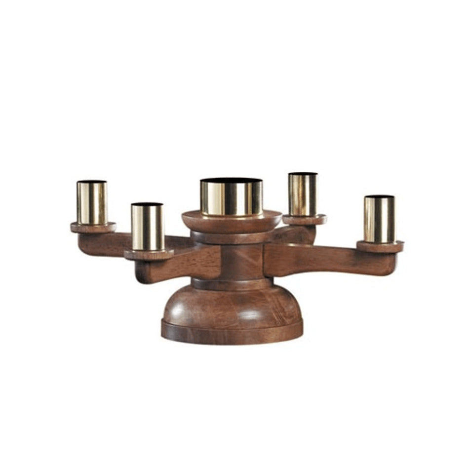 Handcrafted Antique Maple Tabletop Advent Wreath with Brass Sockets - Robert Smith® Collection