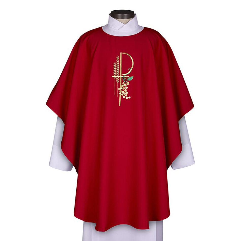 Red Eucharistic Chasuble