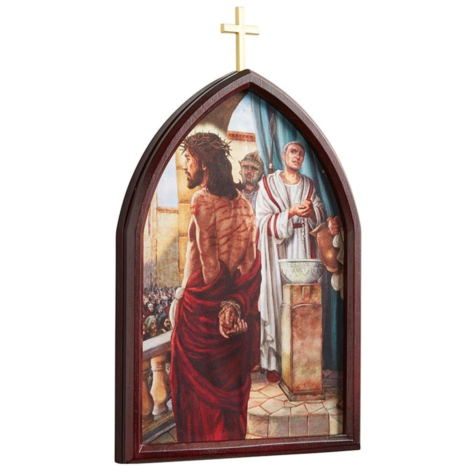 Stations of the Cross Wood Plaque