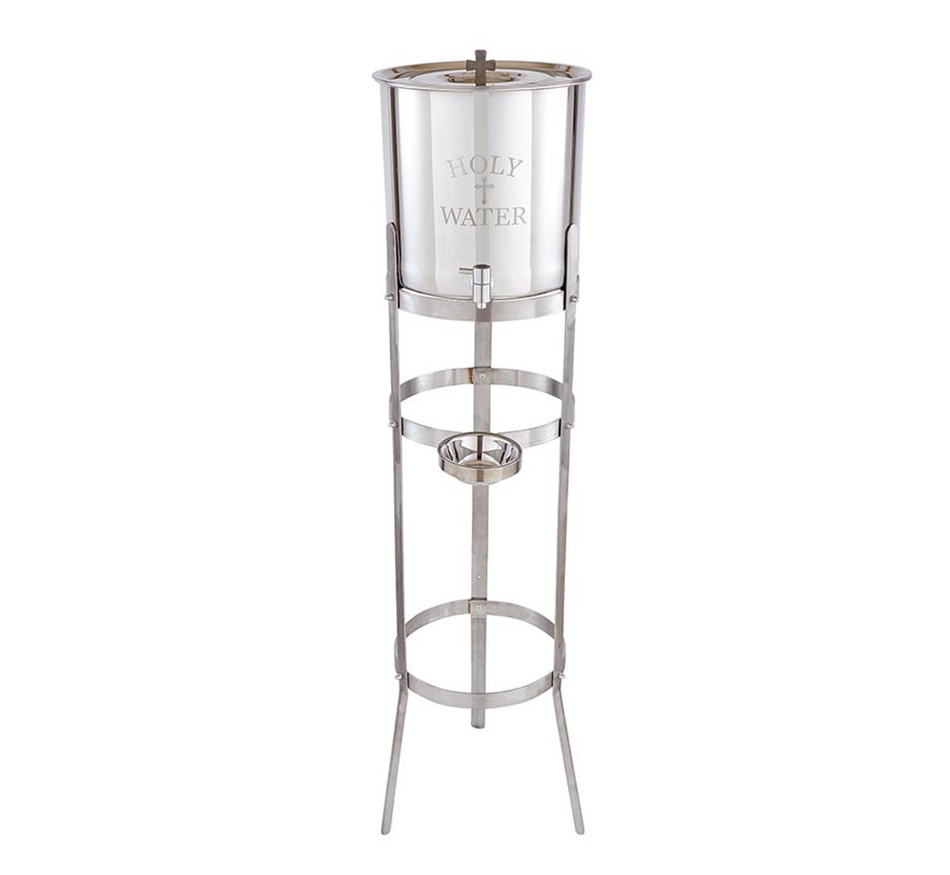 Sudbury Brass 5-gallon Holy Water Receptacle with Stand