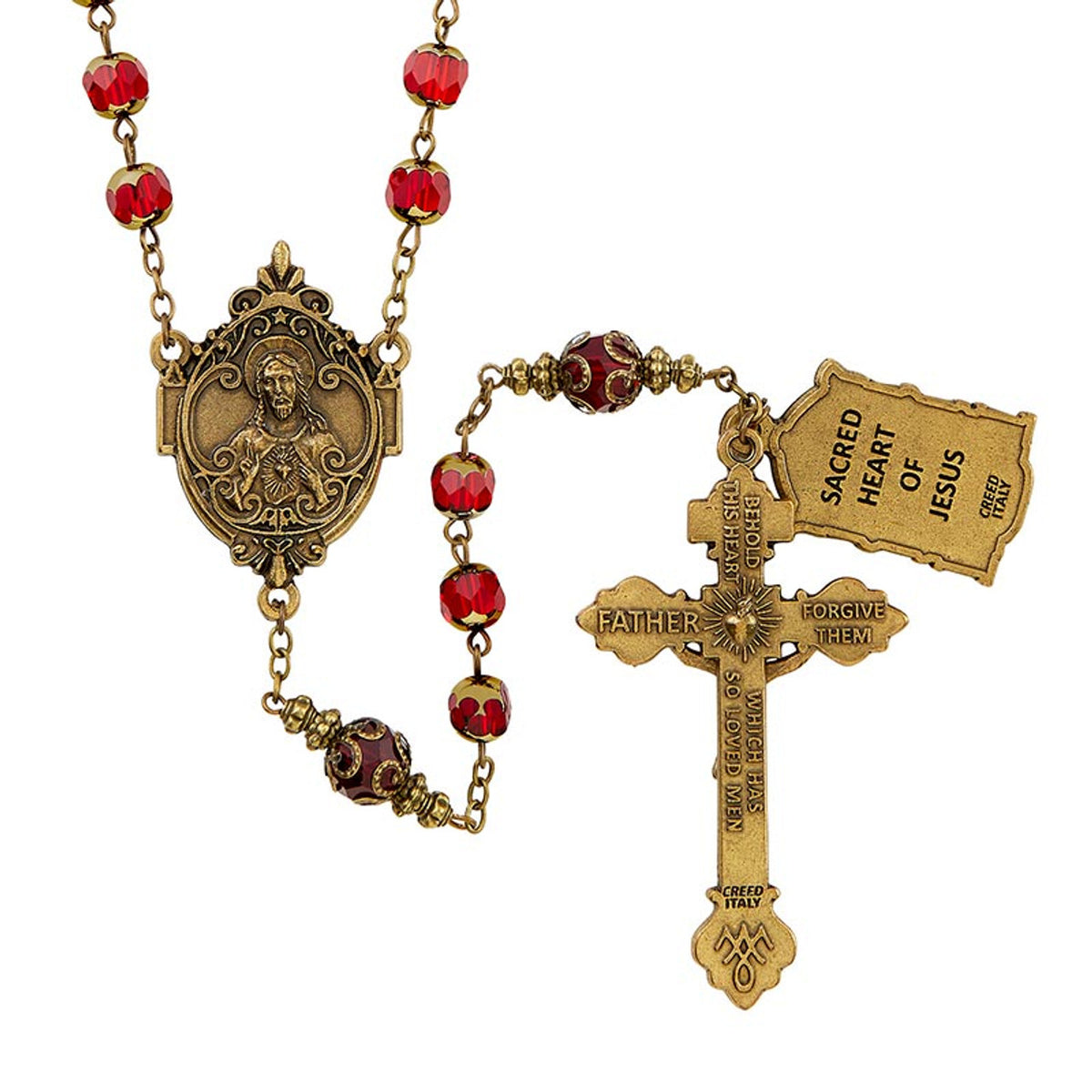 Vintage Rosary - Sacred Heart by Christian Brands