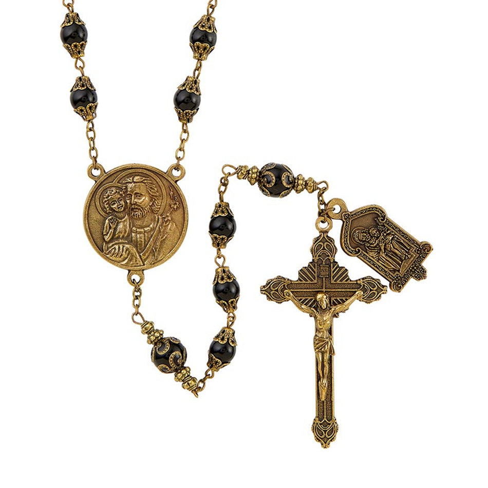 Vintage Rosary - Saint Benedict
