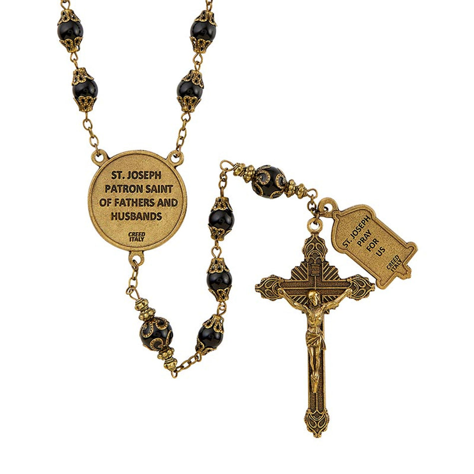Vintage Rosary - Saint Benedict