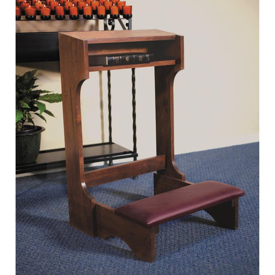 Robert Smith Padded Kneeler Walnut Stained
