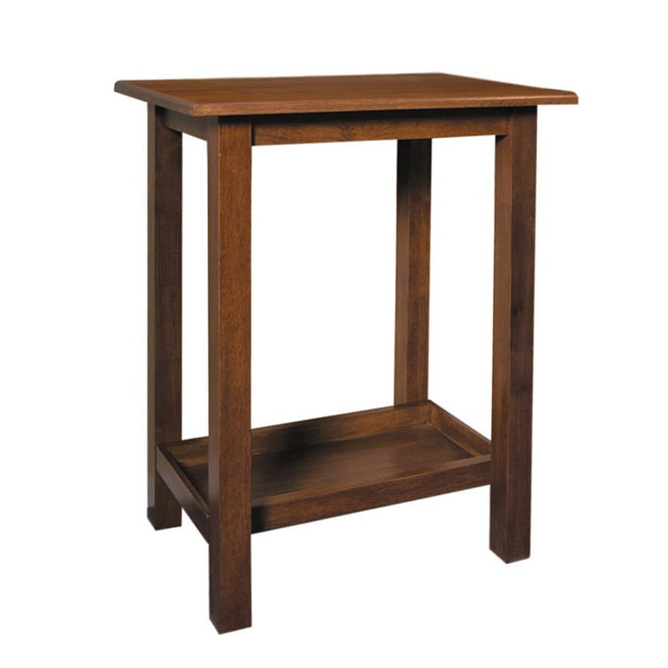 Elegant Credence Table | Walnut Stained Maple Hardwood | 30" Tall with 16 x 23" Top | Robert Smith Furniture Collection