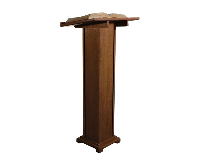 Robert Smith Square Base Lectern Walnut or Pecan Stain