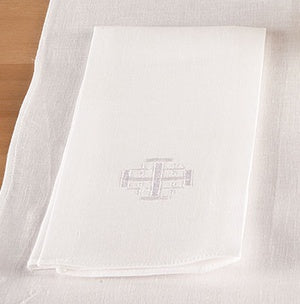 Jerusalem Cross Purificator - 4/pk- Linen, Cotton, or Blend