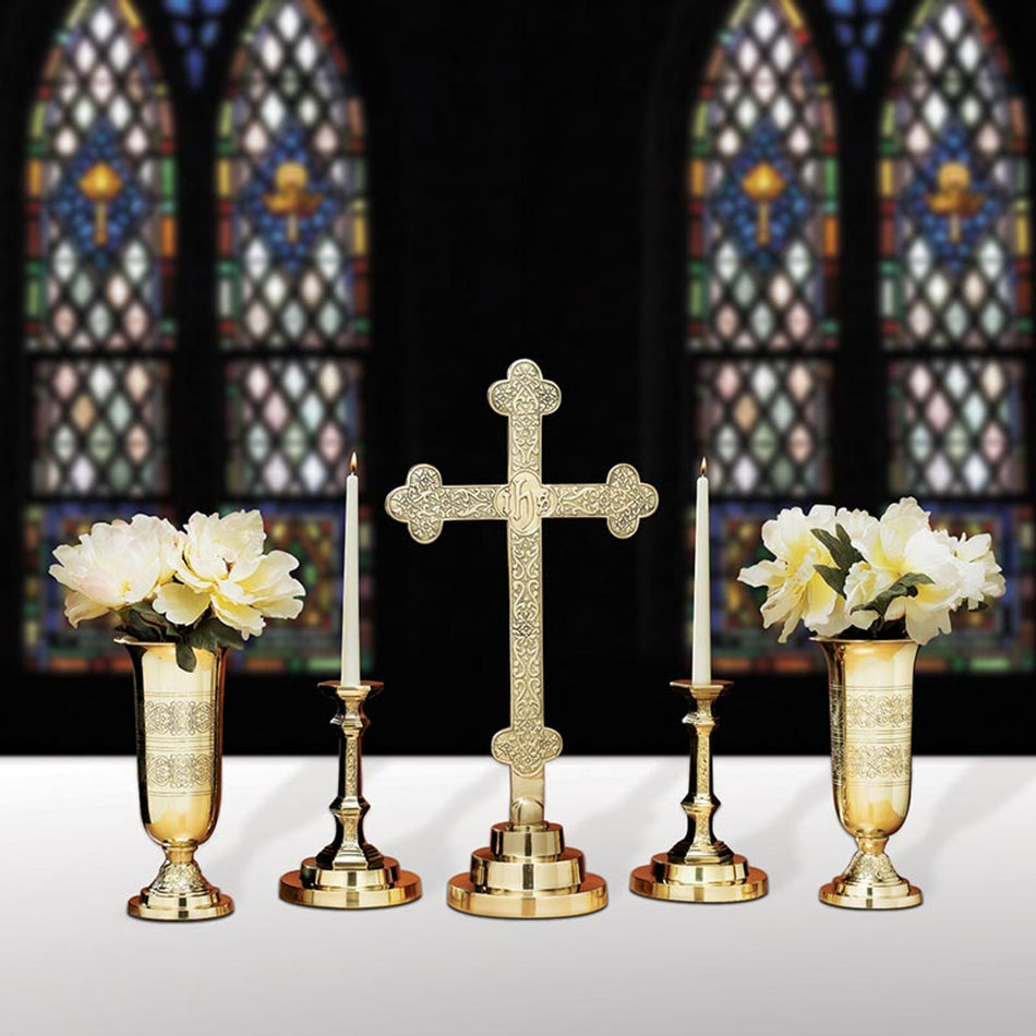 Altar Cross | Budded Cross with Filigree Design