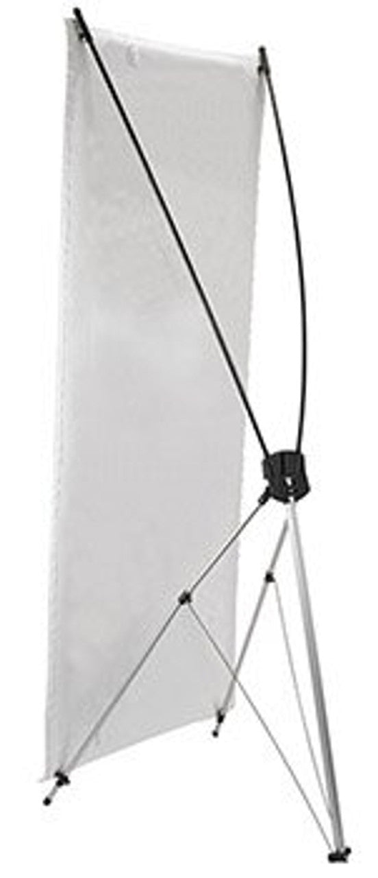 X-Banner Stand with Carrying Case – Durable Iron Construction, 24 x 64 Inches for Church and Event Displays