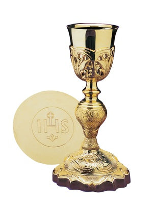 Coronation Chalice & IHS Paten & Case Set