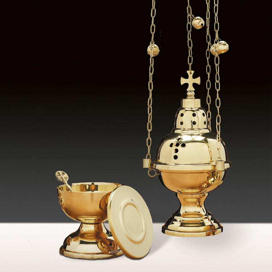 Eastern Rite Censer with 12 Bells and Boat Set