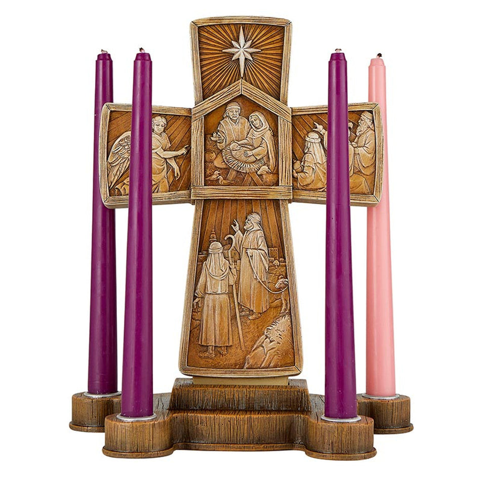 Cross Advent Candle Holder