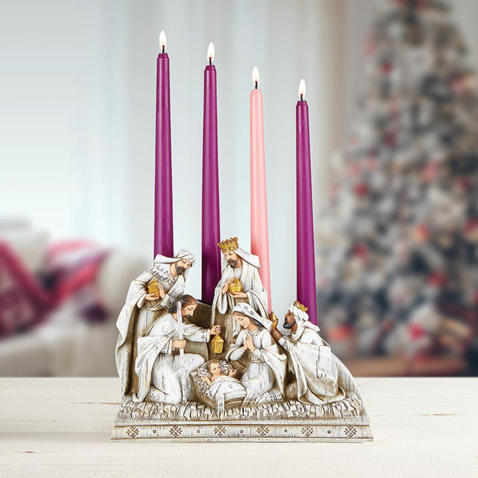 Nativity Advent Candleholder