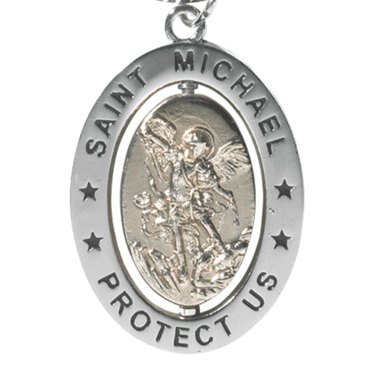 St Michael Revolving Key Ring | 6 pack