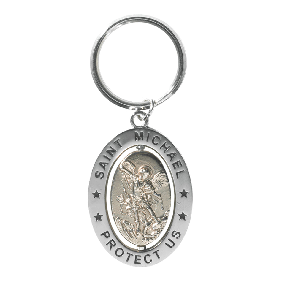 St Michael Revolving Key Ring | 6 pack
