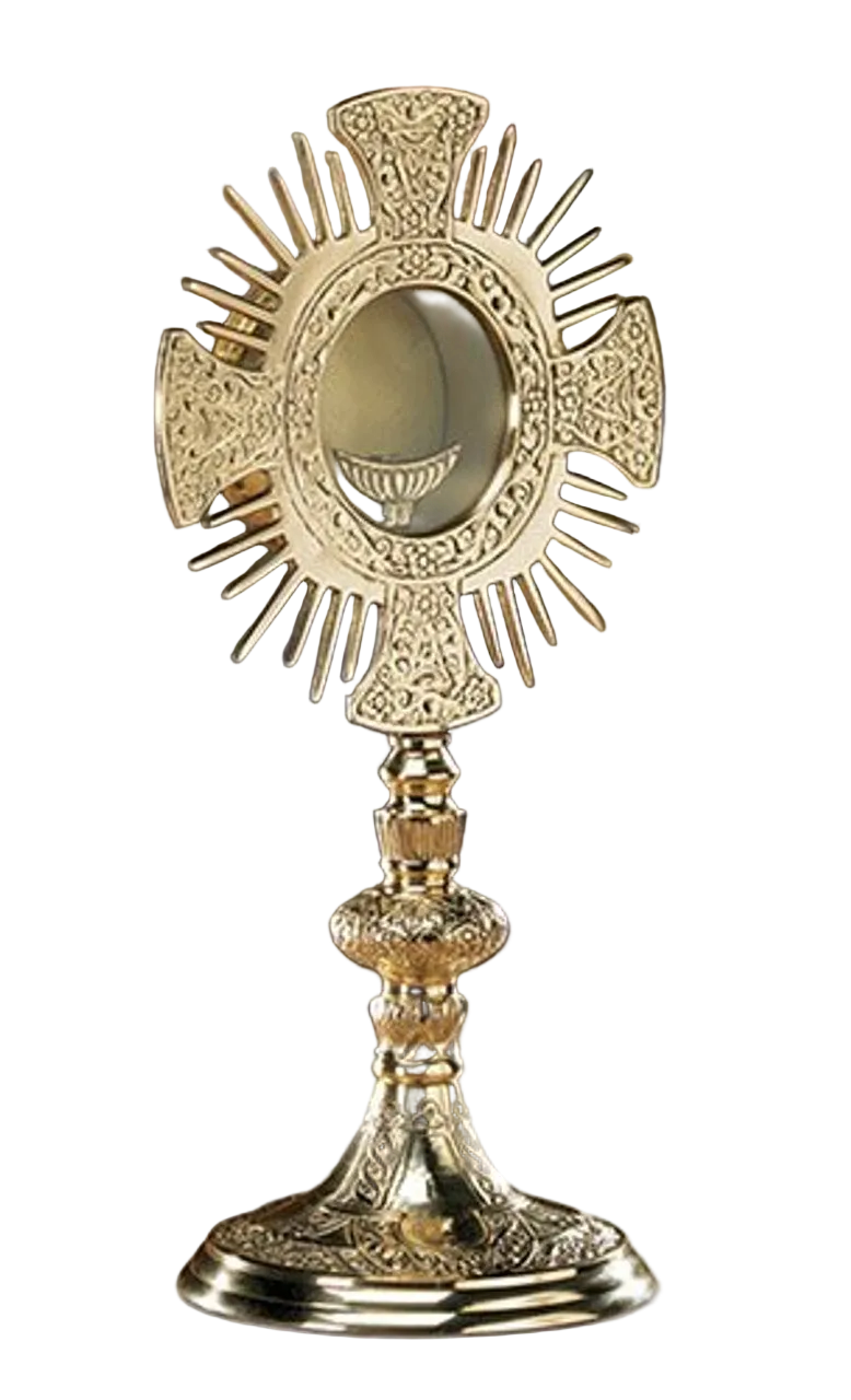 Cross and Rays Monstrance with Luna