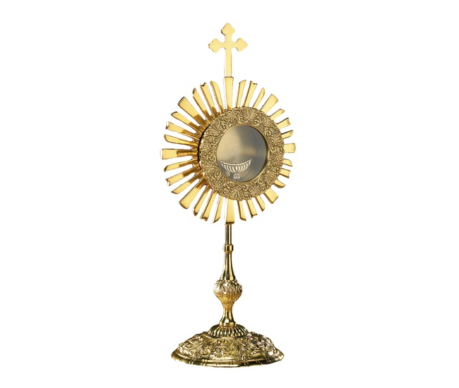 Cross Monstrance w/Luna - Brass