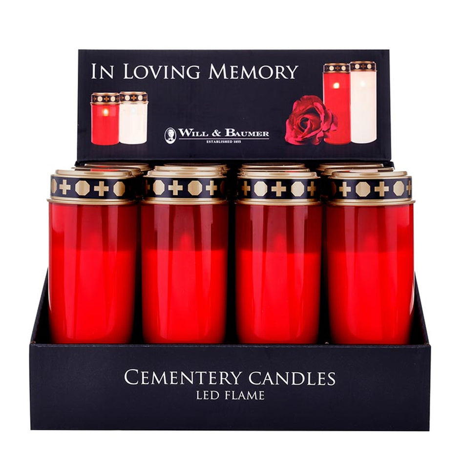 Red Cemetery 8" LED - 12 Per Box