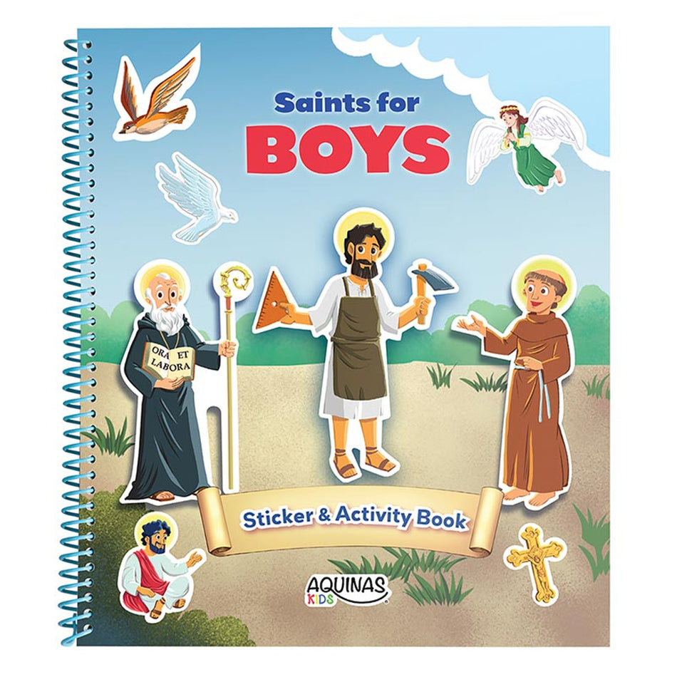 Saints for Boys Sticker Activity Book | 52 Pages | Pack of 12
