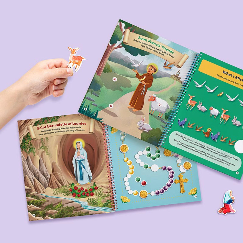 Saints for Girls Sticker Activity Book | 52 Pages | Pack of 12