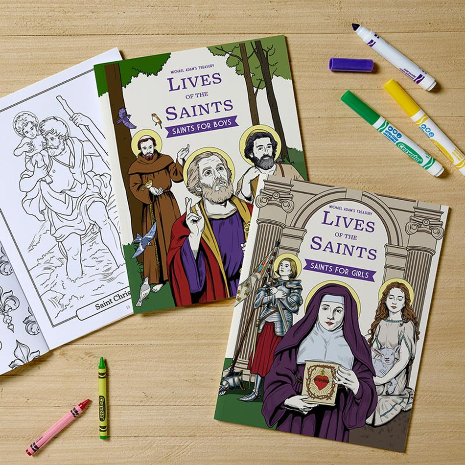 Michael Adams Best Loved Saints Coloring Book | 48 Pages | Pack of 12